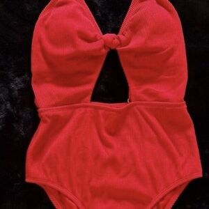 Red Halter One-Piece Swimsuit , SO XXL Very stretchy swimwear